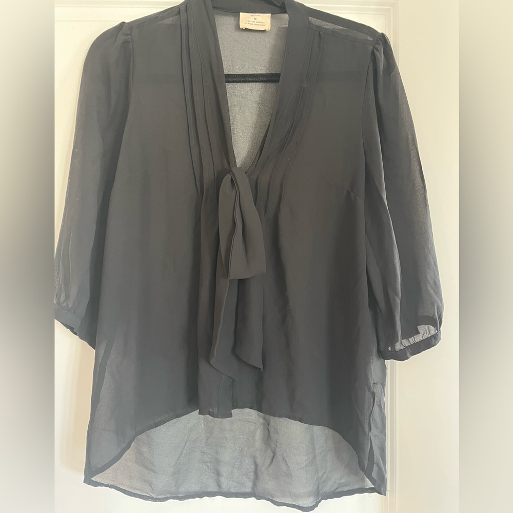 Dark Black Sheet Blouse
